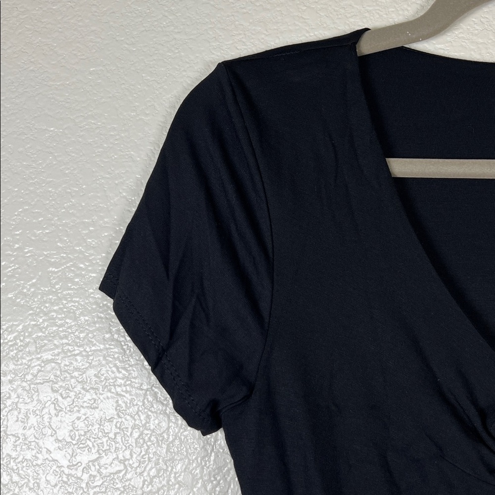 Black Wasabi + Mint tie front bodysuit, size large - Picture 4 of 5